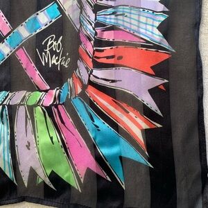 Bob Mackie 100 percent silk Wearable Art Collection 
Scarf